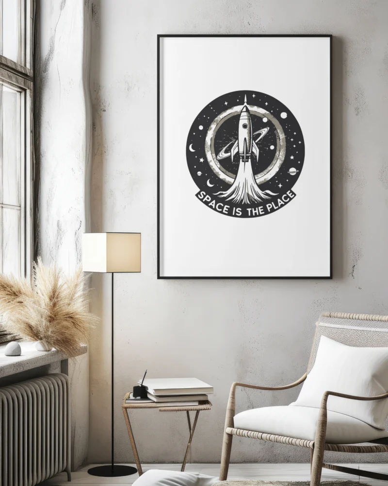 "meta_description": "Premium soft paper poster, Space is the Place: elevate your decor effortlessly.",